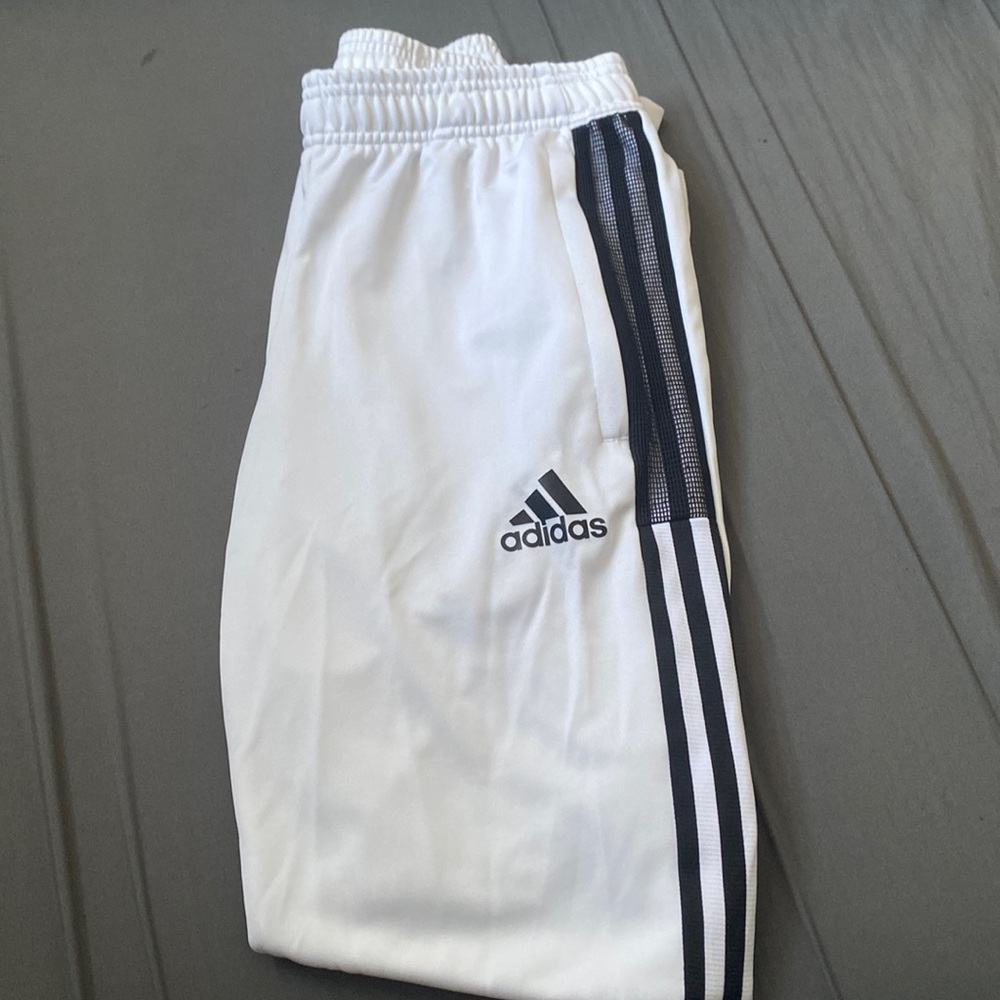 COPY - White Adidas track pants